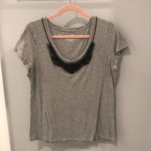 Cotton merona beaded tshirt